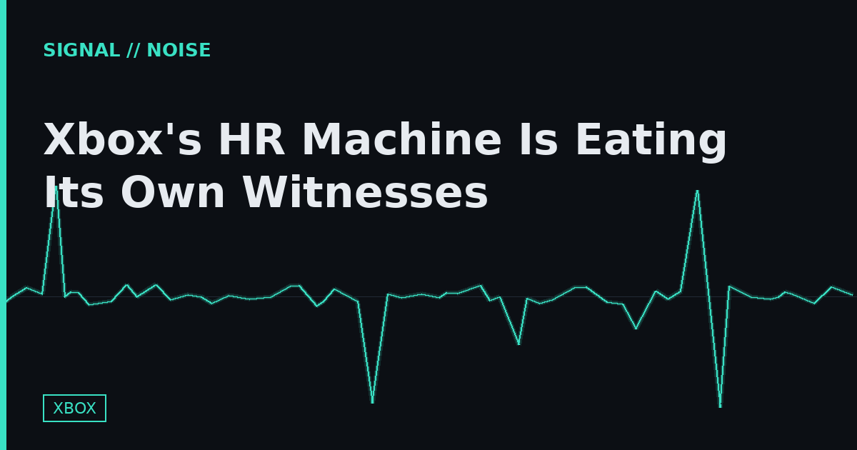 Xbox's HR Machine Is Eating Its Own Witnesses