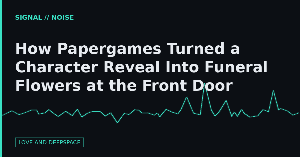 How Papergames Turned a Character Reveal Into Funeral Flowers at the Front Door