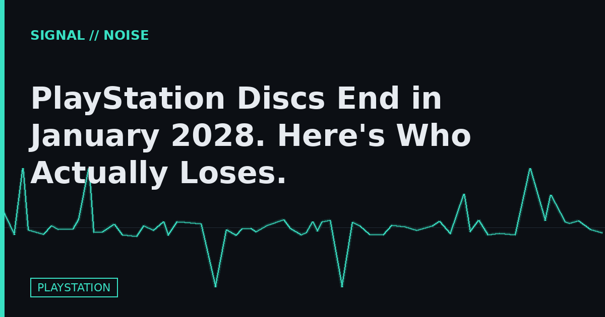 PlayStation Discs End in January 2028. Here's Who Actually Loses.