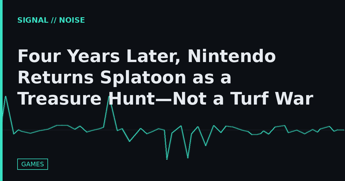 Four Years Later, Nintendo Returns Splatoon as a Treasure Hunt—Not a Turf War