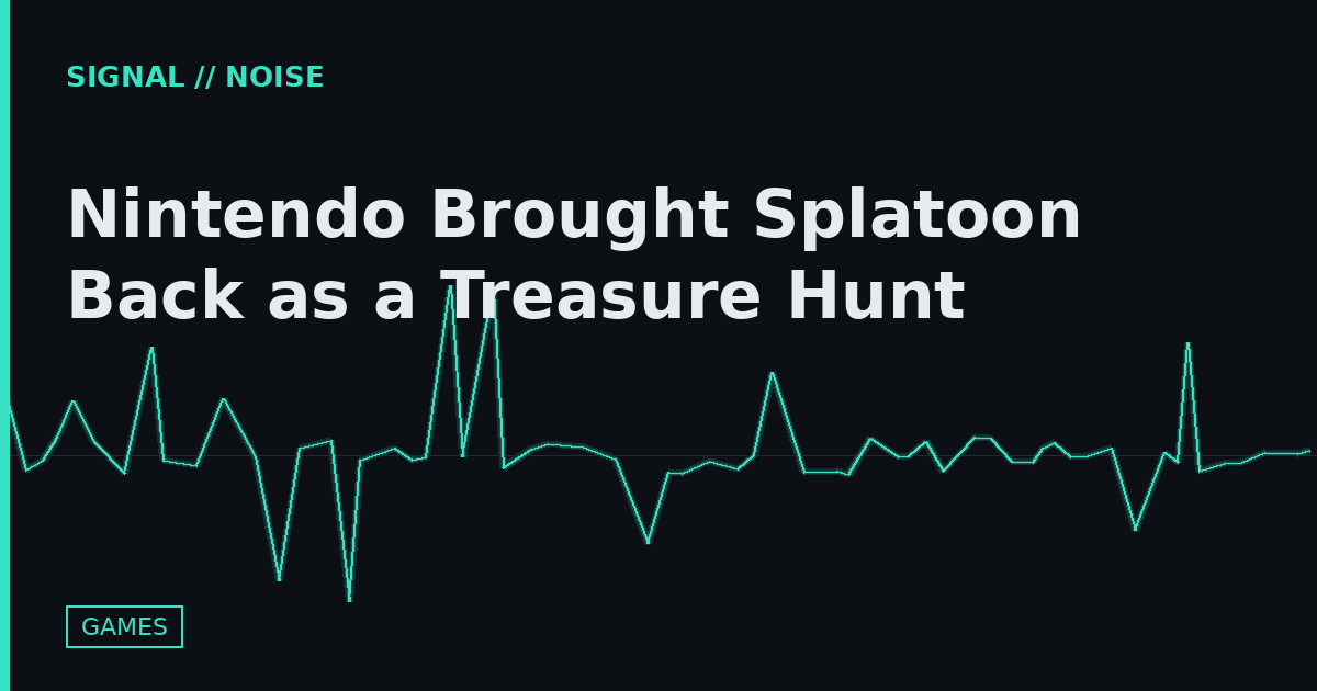 Nintendo Brought Splatoon Back as a Treasure Hunt