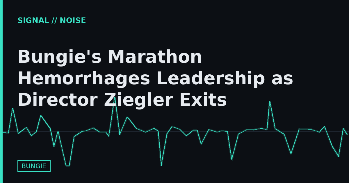 Bungie's Marathon Hemorrhages Leadership as Director Ziegler Exits
