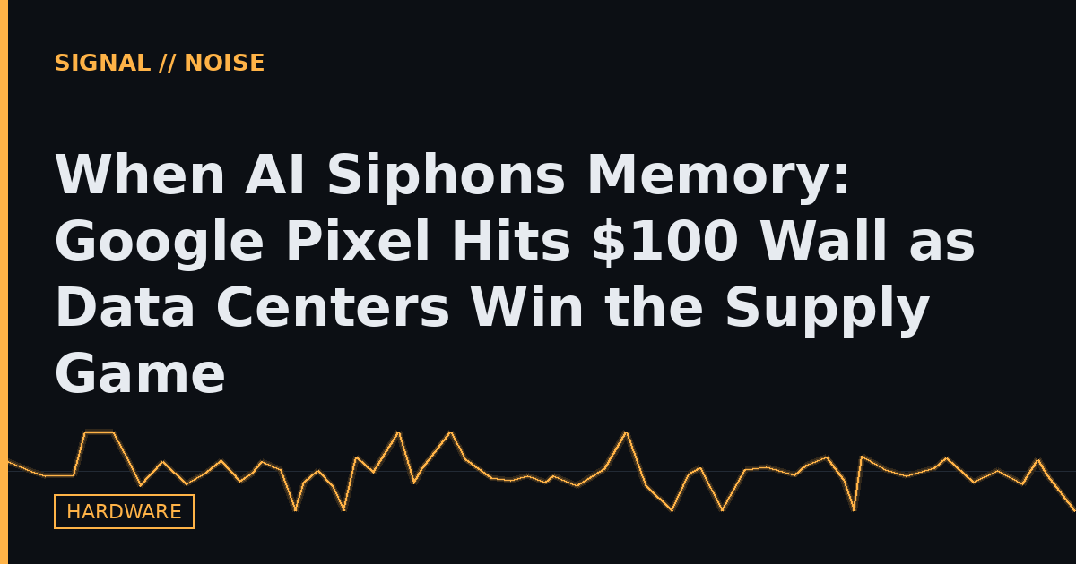When AI Siphons Memory: Google Pixel Hits $100 Wall as Data Centers Win the Supply Game