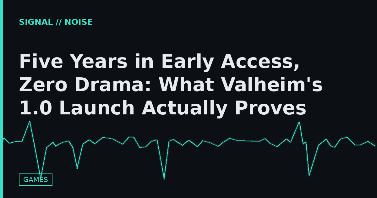 Five Years in Early Access, Zero Drama: What Valheim's 1.0 Launch Actually Proves