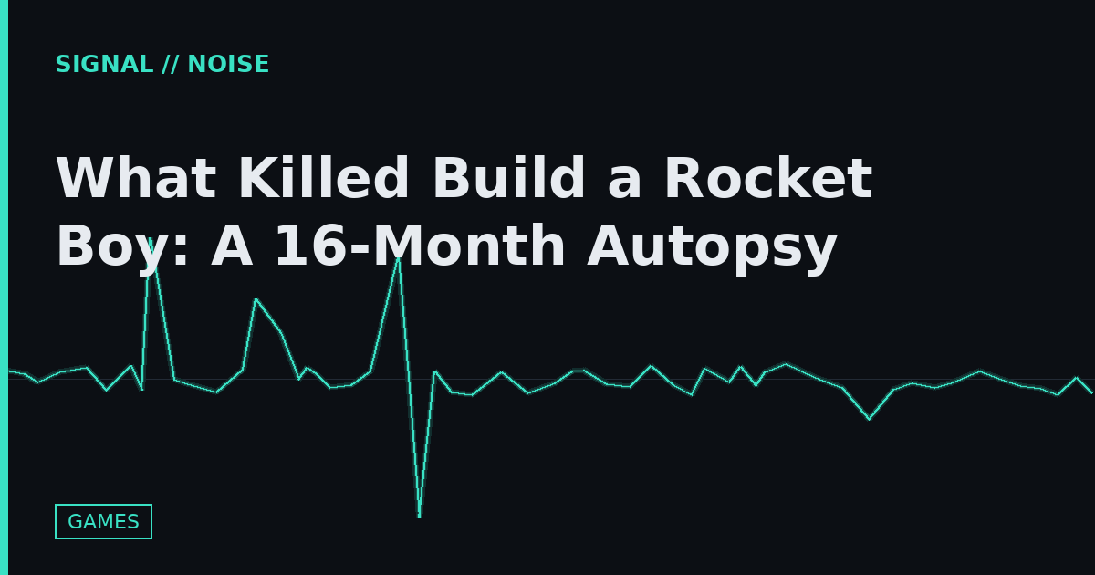 What Killed Build a Rocket Boy: A 16-Month Autopsy